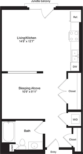 Floor plan Studio A