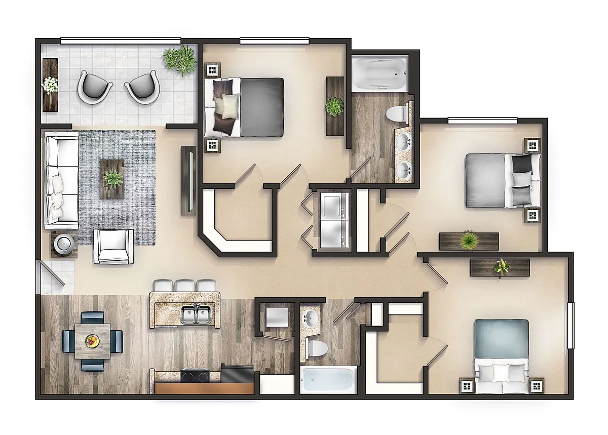 Floor plan The Clydesdale with Sunroom