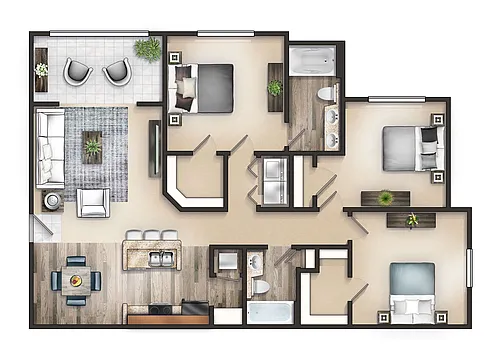 Floor plan The Clydesdale with Sunroom