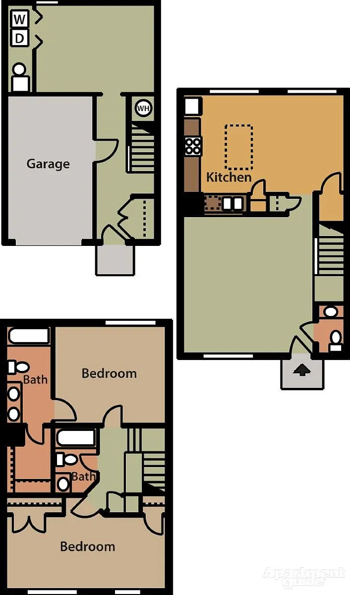 Floor plan Addison w/ Garage & Finished Basement