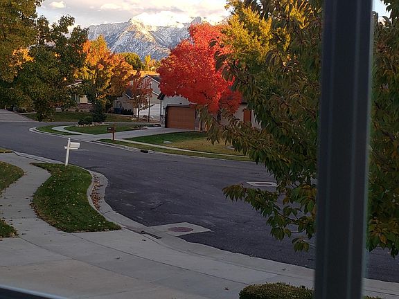 Winter view of Wasatch from living room sofa.
