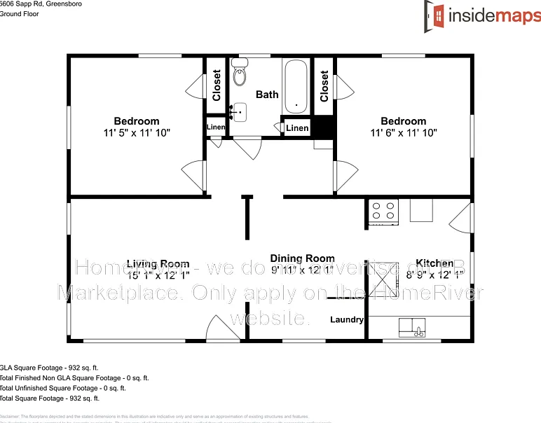 2 bed, 1.0 bath, 936 sqft, $1,375 — Photo 3