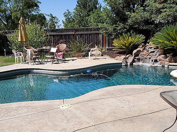 pool with waterfall