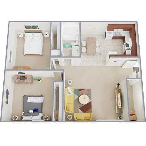 Floor plan 2 Bed Grand