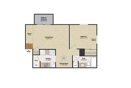 Floor plan One Bedroom