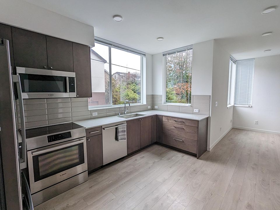 Floor 2: Open concept kitchen and living room to the left