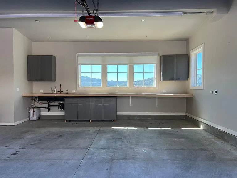 Inside of three car garage.