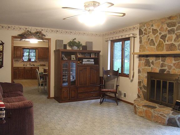 Den w/Stone Fireplace