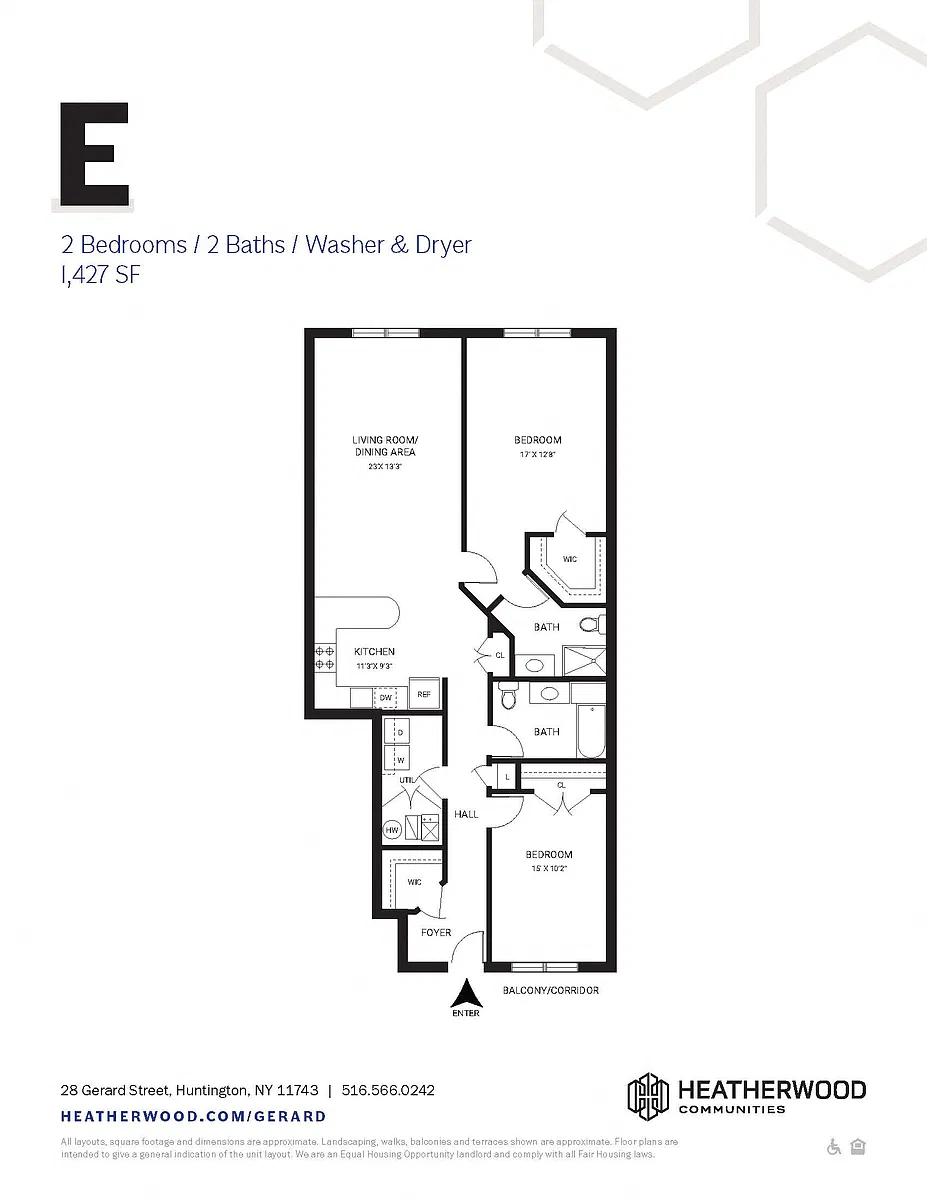 Floor plan Unit E and M