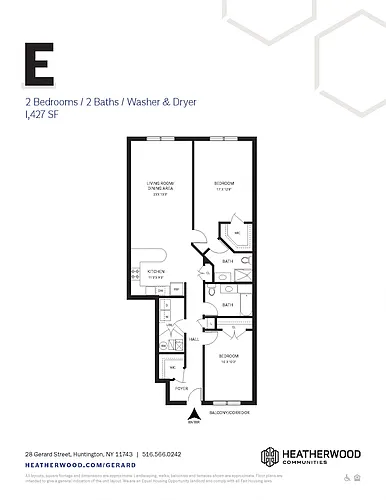 Floor plan Unit E and M