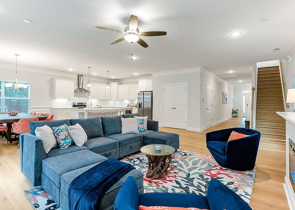 Comfortable sofa for watching tv or lounging with family