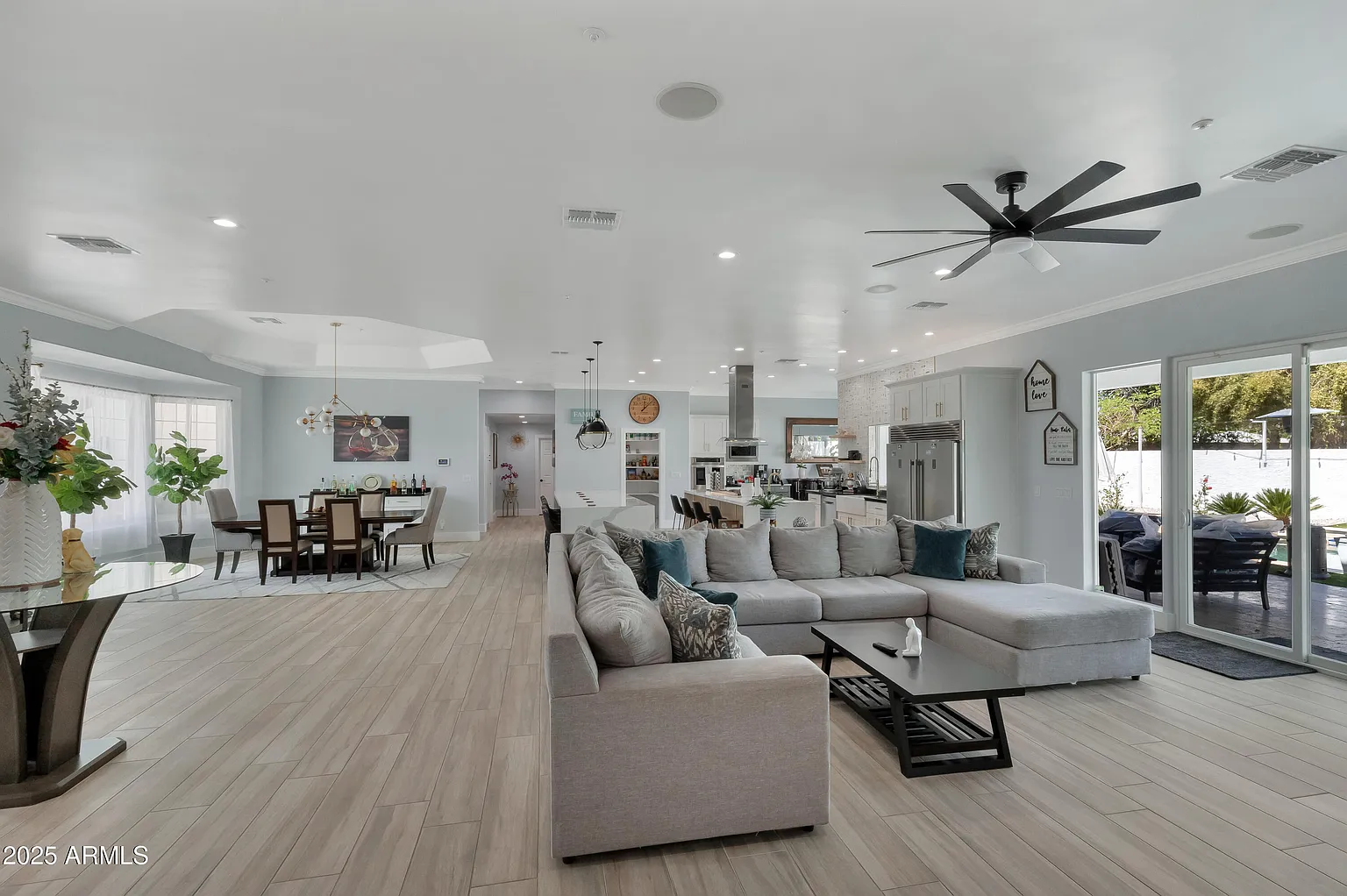 Chef's kitchen with quartz island