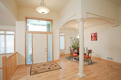 Open entry with formal dining