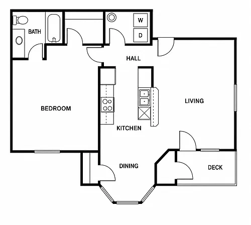 Floor plan 1X1 - 820