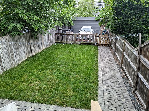 Backyard and parking space
