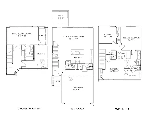 Floor plan Vail with Finished Basement