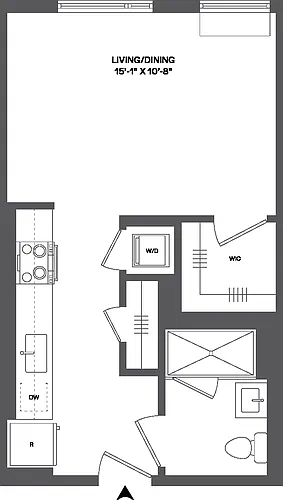 Floor plan Studio-SB-1.4