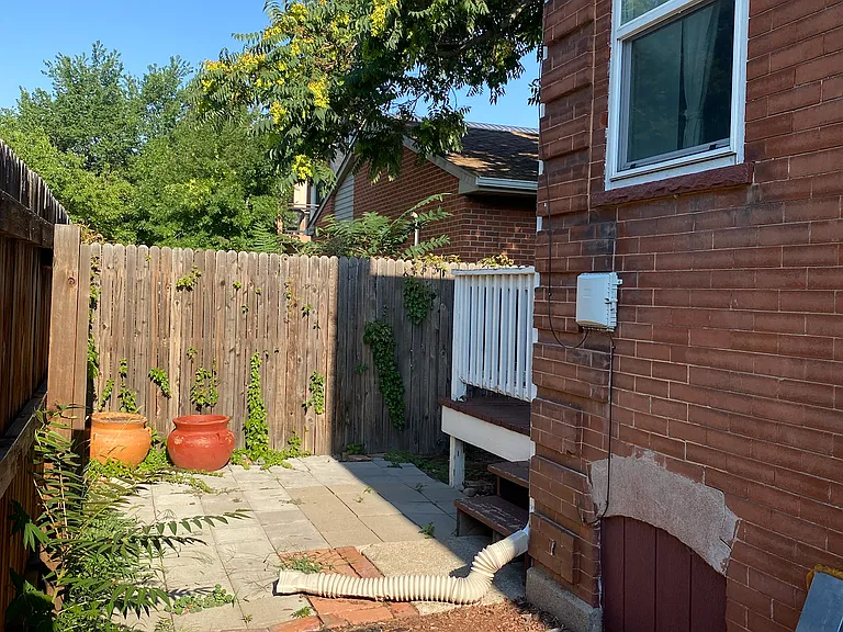 small fenced-in yard