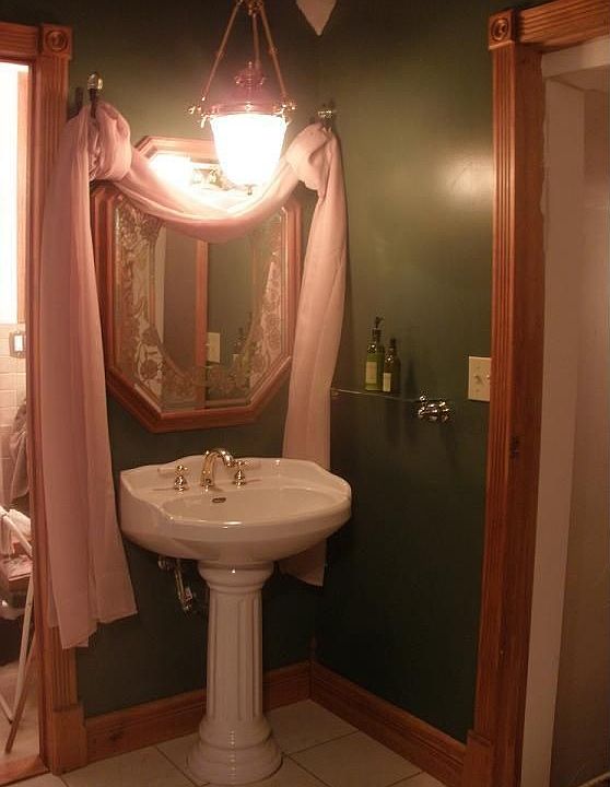 Master bedroom has walk-in closet and separate sink area.