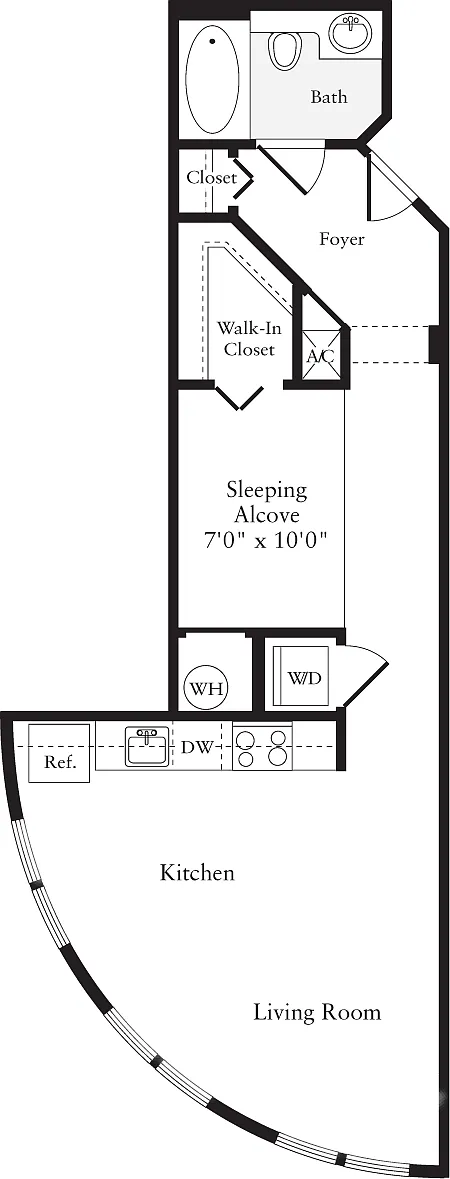 Floor plan Studio E