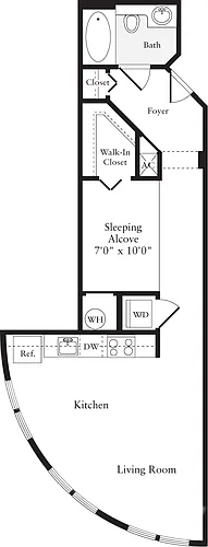Floor plan Studio E