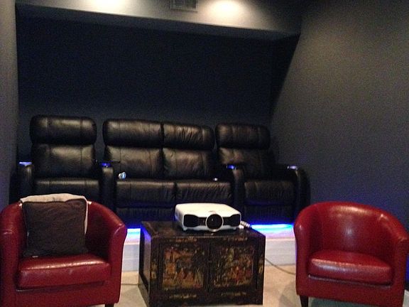 Media room with riser