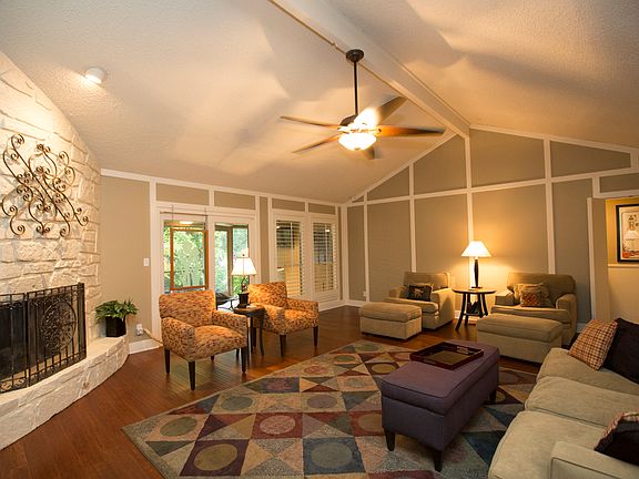 Corner Stone Painted Fireplace