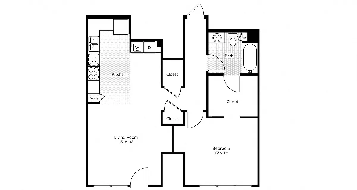 Floor plan Botanica - 1DN