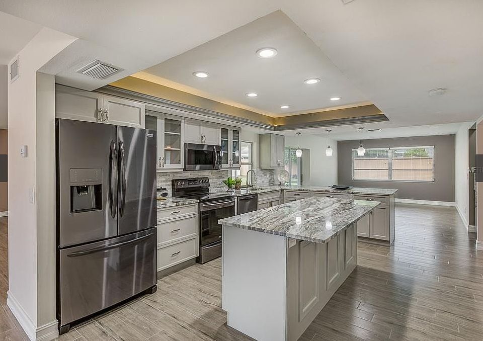 New cabinets and appliances.