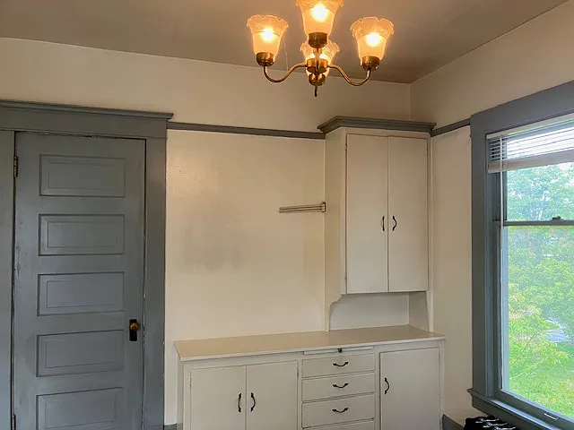 Extra closet, cupboards, and counter space-