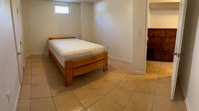 Basement room with room door
