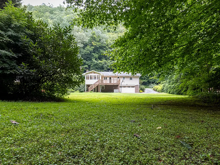 Backyard and Rear Exterior from Creek