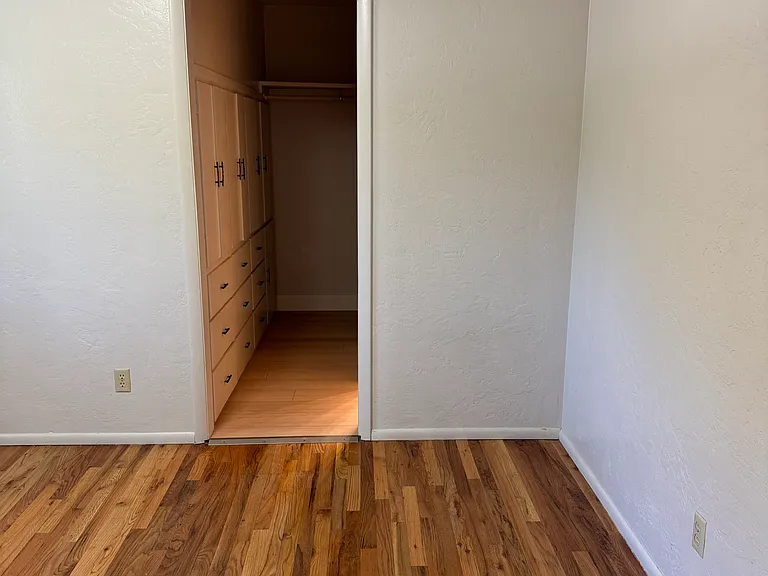 Master closet and bathroom hallway