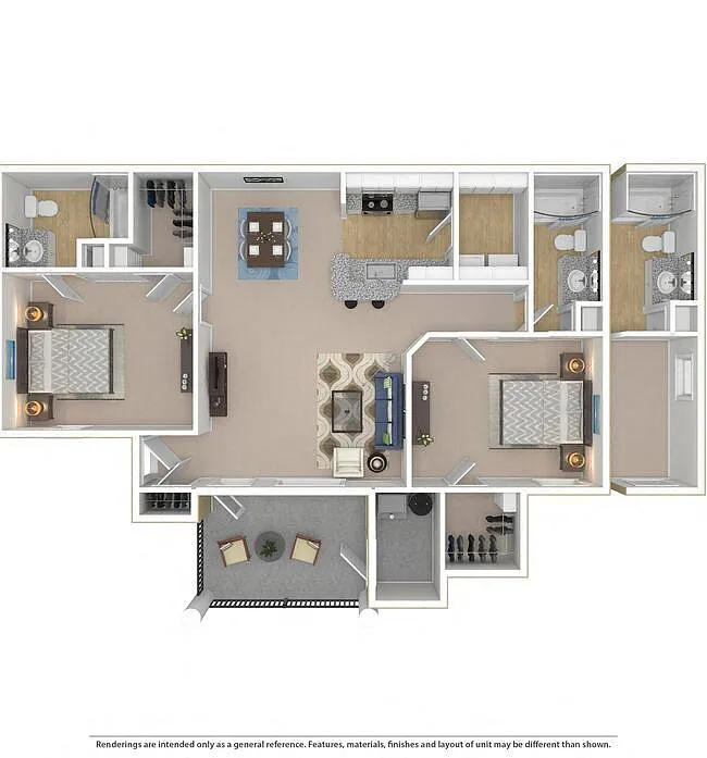 Floor plan Garrison w/ Balcony - B2A