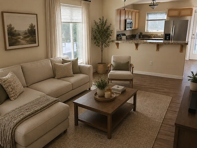 Virtually Staged Living room