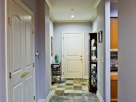 Slate flooring in entrance hall