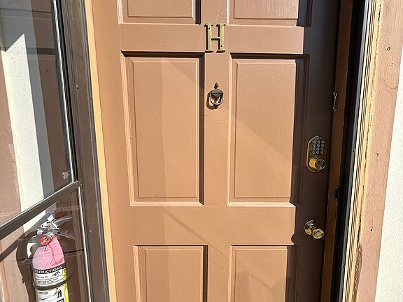Front door with key pad entry