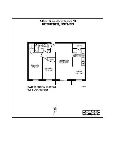 Floor plan 2 Bedroom