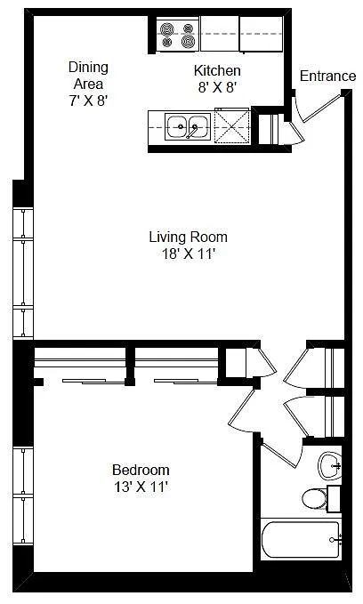 Floor plan 1 Bedroom