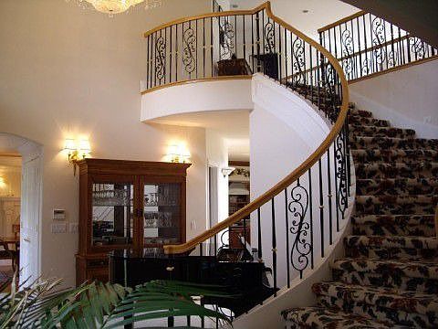 Elegant sweeping staircase