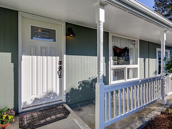 Front door with covered front porch