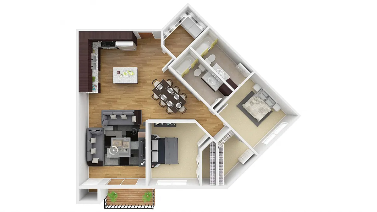 Floor plan Bradford (Furnished)