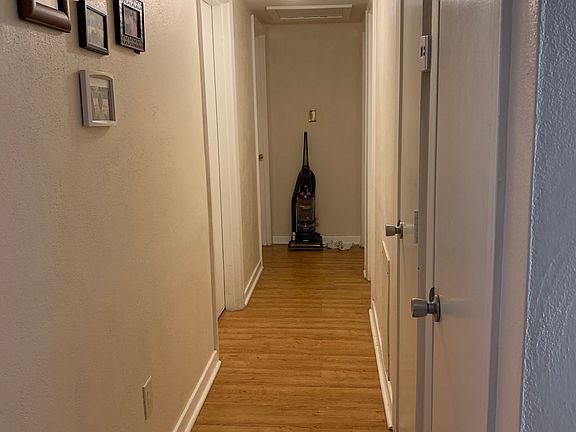 Hallway new hardwood being installed