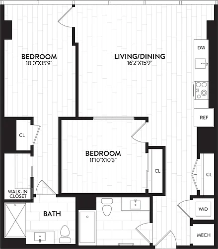 Floor plan 2 Bed-2 Bath-2M Alchemy