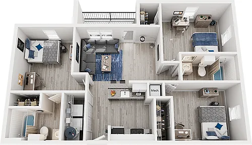 Floor plan 3 Bed x 2 Bath