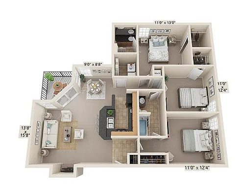 Floor plan Plan C2