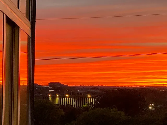 Beautiful skies seen most evenings from the dining and living area and private patio.