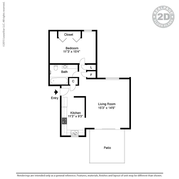 Floor plan SH LARGE 1 BD