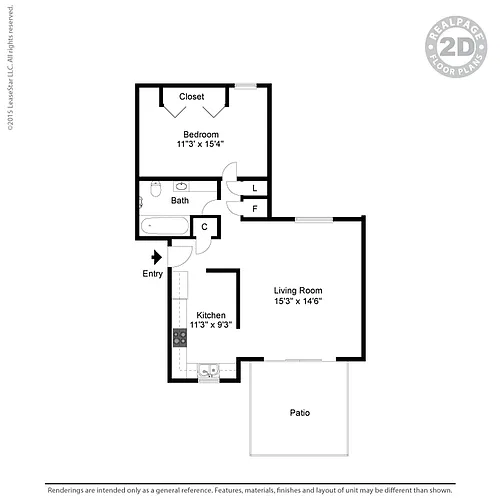 Floor plan SH LARGE 1 BD