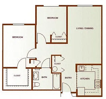 Floor plan Two- Bedroom